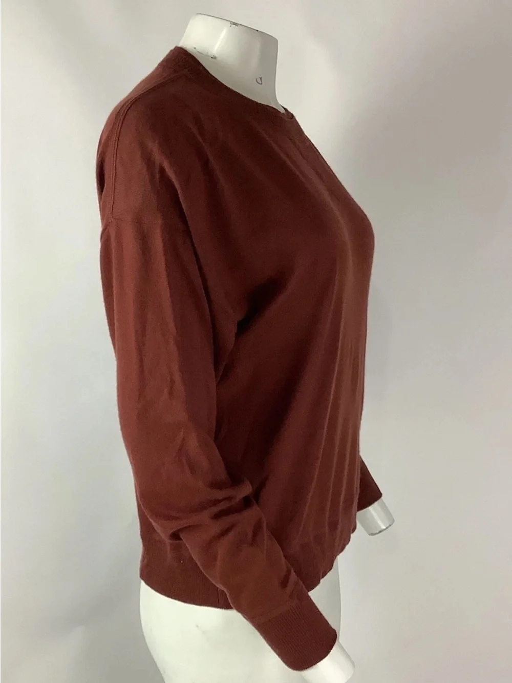 J Crew Sz S 100% Merino Wool Oversized Crewneck Pullover Sweater Cayenne Red